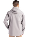 Los Angeles Chargers Mono Cutter & Buck Camano Recycled Everyday Stretch Water Resistant Mens Full Zip Jacket Polished Medium Gray Back Thumbnail Image
