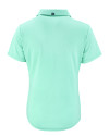 Los Angeles Chargers Mono Cutter & Buck Forge Recycled Four-Way Stretch Womens Polo Fresh Mint Heather Mannequin Back Thumbnail Image