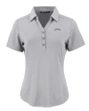 Los Angeles Chargers Mono Cutter & Buck Forge Recycled Four-Way Stretch Womens Polo Polished Medium Gray Mannequin Thumbnail Image