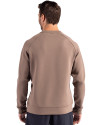 Los Angeles Chargers Mono Cutter & Buck Roam Recycled Buttery-Soft Knit Mens Crew Neck Pullover Mushroom Back Thumbnail Image