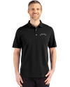 Los Angeles Chargers Mono Cutter & Buck Advantage Refresh Recycled Cotton-Blend Pique Mens Big & Tall Polo Black Front Thumbnail Image