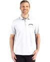 Los Angeles Chargers Mono Cutter & Buck Advantage Refresh Recycled Cotton-Blend Pique Mens Big & Tall Polo White Front Thumbnail Image