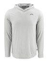 Los Angeles Chargers Mono Cutter & Buck Coastline Recycled Double Peached Mens Hooded Pullover CONCRETE Mannequin Thumbnail Image
