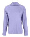 Los Angeles Chargers Mono Cutter & Buck Coastline Recycled Double Peached Womens Funnel Neck Pullover Hyacinth Mannequin Thumbnail Image