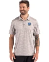 North Carolina Tar Heels Alumni Cutter & Buck Coastline Recycled Double Peached Camo Print Mens Polo CONCRETE Front Thumbnail Image