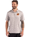 Oklahoma State Cowboys Alumni Cutter & Buck Coastline Recycled Double Peached Camo Print Mens Polo CONCRETE Front Thumbnail Image