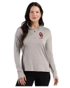 Oklahoma Sooners Alumni - Cutter & Buck Forge Recycled Four-Way Stretch Womens Quarter Zip Pullover Polished Heather Front Thumbnail Image