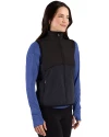 Tennessee Volunteers Alumni Cutter & Buck Hunts Point Recycled Fleece Womens Hybrid Full Zip Vest Black Side Thumbnail Image