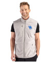 Kentucky Wildcats Alumni Cutter & Buck Hunts Point Recycled Fleece Mens Hybrid Full Zip Vest Polished Medium Gray Front Thumbnail Image