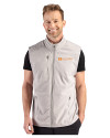 Tennessee Volunteers Alumni Cutter & Buck Hunts Point Recycled Fleece Mens Hybrid Full Zip Vest Polished Medium Gray Front Thumbnail Image