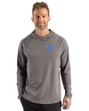 Kentucky Wildcats Alumni Cutter & Buck Prospect Recycled Featherlight Stretch Mens Big & Tall Hooded Pullover Elemental Grey Front Thumbnail Image