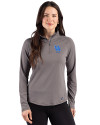 Kentucky Wildcats Alumni Cutter & Buck Prospect Recycled Featherlight Stretch Womens Quarter Zip Elemental Grey Front Thumbnail Image