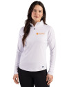 Tennessee Volunteers Alumni Cutter & Buck Prospect Recycled Featherlight Stretch Womens Quarter Zip White Front Thumbnail Image