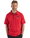 Georgia Bulldogs Alumni Cutter & Buck Prospect Recycled Featherlight Stretch Mens Sport Polo Red Front Thumbnail Image