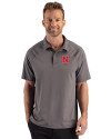 Nebraska Cornhuskers Alumni Cutter & Buck Prospect Recycled Featherlight Stretch Mens Sport Polo Elemental Grey Front Thumbnail Image
