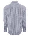  Cutter & Buck Skyline Recycled Gingham Mens Long Sleeve Button Down  Dress Shirt Black/White Mannequin Back Thumbnail Image