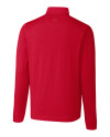 Ohio State Buckeyes - Cutter & Buck Advantage Mens Zip Mock Cardinal Red Mannequin Back Thumbnail Image