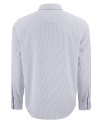  Cutter & Buck Skyline Recycled Pinstripe Mens Big & Tall Long Sleeve Button Down  Dress Shirt Elemental Grey/White Mannequin Back Thumbnail Image
