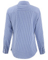  Cutter & Buck Skyline Recycled Gingham Womens Long Sleeve Spread Collar Dress Shirt Tour Blue/White Mannequin Back Thumbnail Image