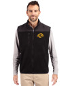 Los Angeles Rams- Cutter & Buck Cascade Epic Comfort Recycled Sherpa Fleece Mens Full Zip Vest Black Front Thumbnail Image