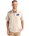 Los Angeles Rams- Cutter & Buck Coastline Recycled Double Peached Mens Polo Wheat Front Thumbnail Image