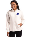 Los Angeles Rams- Cutter & Buck Roam Recycled Buttery-Soft Knit Womens Full Zip Jacket Shell Front Thumbnail Image