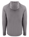 Mississippi State Bulldogs Cutter & Buck Prospect Recycled Featherlight Stretch Mens Hooded Pullover Elemental Grey Mannequin Back Thumbnail Image