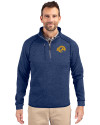 Los Angeles Rams- Cutter & Buck Mainsail Sweater-Knit Mens Half Zip Jacket Tour Blue Heather Front Thumbnail Image
