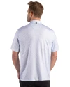 Minnesota Twins Mono Cutter & Buck Pike Recycled Fern Print Mens Big & Tall Polo Atlas Light Blue Back Thumbnail Image