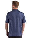 New York Yankees Stars & Stripes Cutter & Buck Pike Recycled Fern Print Mens Big & Tall Polo Navy Blue Back Thumbnail Image