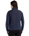 Philadelphia Eagles Americana - Cutter & Buck Hunts Point Recycled Fleece Womens Hybrid Full Zip Jacket Navy Blue Back Thumbnail Image