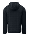 Texas Tech Red Raiders College Vault Cutter & Buck Rainier Recycled Insulated Hybrid Puffer Mens Full Zip Jacket Black Mannequin Back Thumbnail Image
