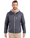 Philadelphia Eagles Americana - Cutter & Buck Rainier Recycled Insulated Puffer Mens Full Zip Hooded Jacket Jacket Anthracite Melange Front Thumbnail Image