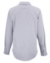 Texas Tech Red Raiders Cutter & Buck Skyline Recycled Pinstripe Womens Long Sleeve Spread Collar Dress Shirt Elemental Grey/White Mannequin Back Thumbnail Image