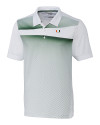 Miami Hurricanes Cutter & Buck Ascend Print Polo Hunter Green Mannequin Thumbnail Image
