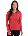 Philadelphia Eagles Americana - Cutter & Buck Forge Recycled Four-Way Stretch Womens Quarter Zip Pullover Cardinal Red Heather Front Thumbnail Image