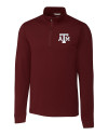 Texas A&M Aggies Cutter & Buck Advantage Mens Zip Mock Bordeaux Mannequin Thumbnail Image
