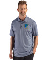 Minnesota Twins City Connect Cutter & Buck Pike Recycled Lattice Print Mens Big & Tall Polo Navy Blue Front Thumbnail Image