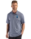 Philadelphia Phillies City Connect Cutter & Buck Pike Recycled Lattice Print Mens Big & Tall Polo Navy Blue Front Thumbnail Image
