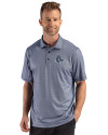 Boston Red Sox Mono Cutter & Buck Pike Recycled Lattice Print Mens Polo Navy Blue Front Thumbnail Image