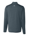 Washington State Cougars Cutter & Buck Holman Stripe Half Zip Black Heather Mannequin Back Thumbnail Image