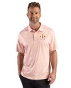 Houston Astros Cutter & Buck Pike Recycled Fern Print Mens Polo College Orange Front Thumbnail Image