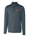 NC State Wolfpack Cutter & Buck Holman Stripe Half Zip Black Heather Mannequin Thumbnail Image