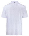 Tampa Bay Rays Mono Cutter & Buck Pike Recycled Fern Print Mens Polo Atlas Light Blue Mannequin Back Thumbnail Image