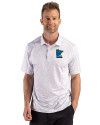 Minnesota Twins City Connect Cutter & Buck Pike Recycled Fern Print Mens Polo Polished Medium Gray Front Thumbnail Image