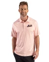 New York Mets Cooperstown Cutter & Buck Pike Recycled Fern Print Mens Polo College Orange Front Thumbnail Image