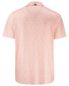 New York Mets Cooperstown Cutter & Buck Pike Recycled Fern Print Mens Polo College Orange Mannequin Back Thumbnail Image