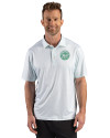 New York Mets Mono Cutter & Buck Pike Recycled Fern Print Mens Polo Fresh Mint Front Thumbnail Image