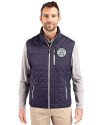 Ellsworth Cutter & Buck Rainier Recycled Insulated Puffer Mens Full Zip Vest Dark Navy/Silver Front Thumbnail Image