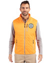Ellsworth Cutter & Buck Rainier Recycled Insulated Puffer Mens Full Zip Vest Satsuma Front Thumbnail Image